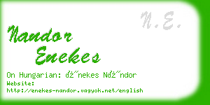 nandor enekes business card